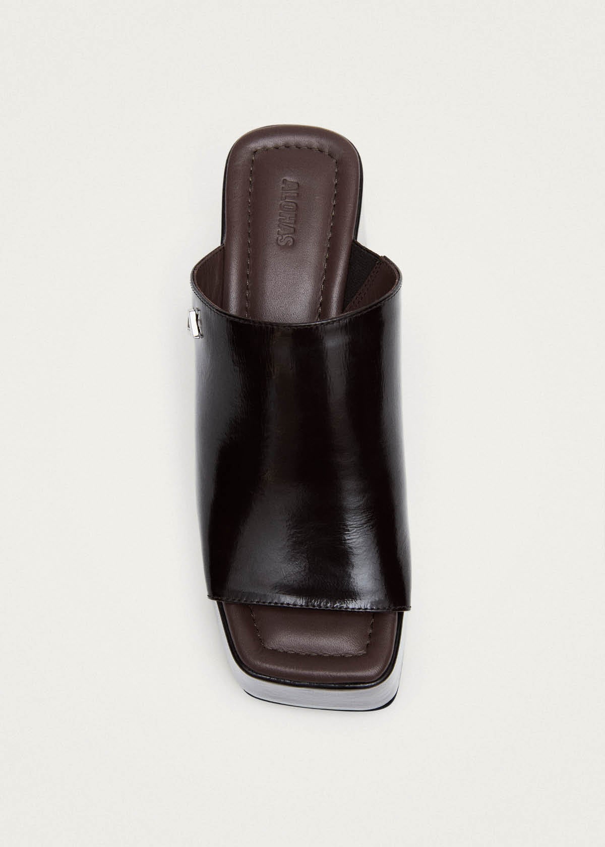 Vale Patent Brown Leather Sandals