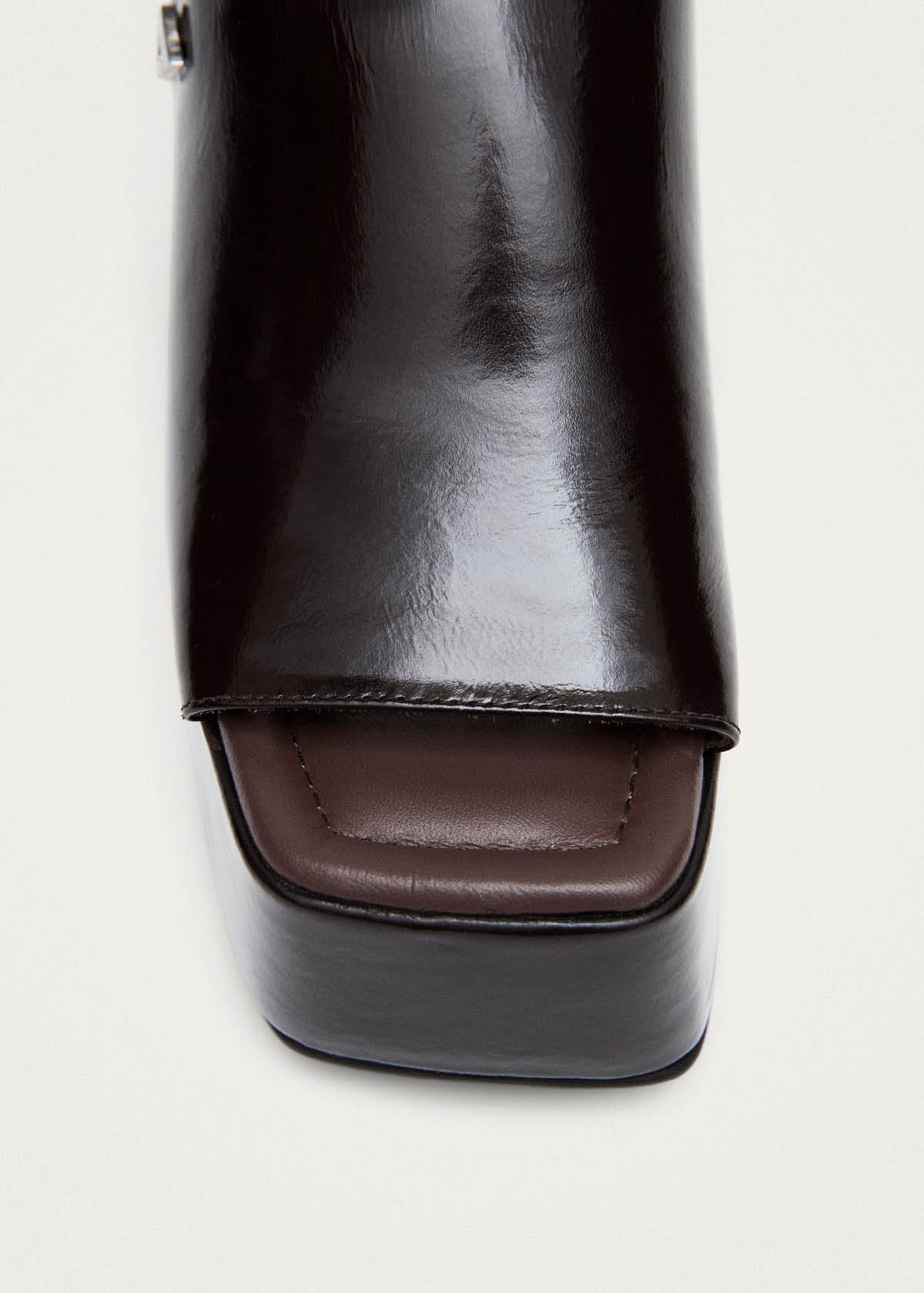 Vale Patent Brown Leather Sandals